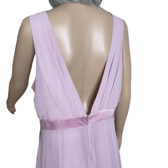 Lulus Evening Gown Low V-neck Back Mauve Color NWT Size XL - Picture 7 of 16